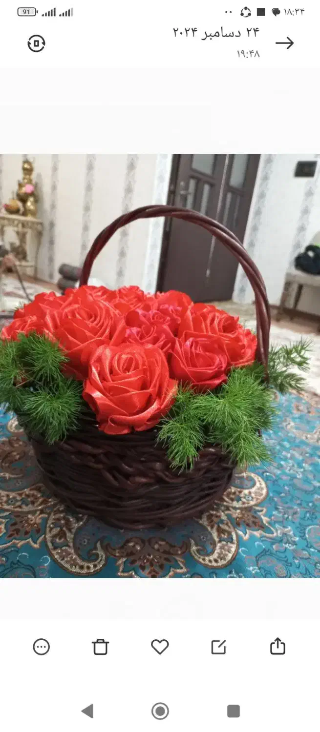 گل روبانی|گل مصنوعی|رباطکریم, رباطکریم|دیوار