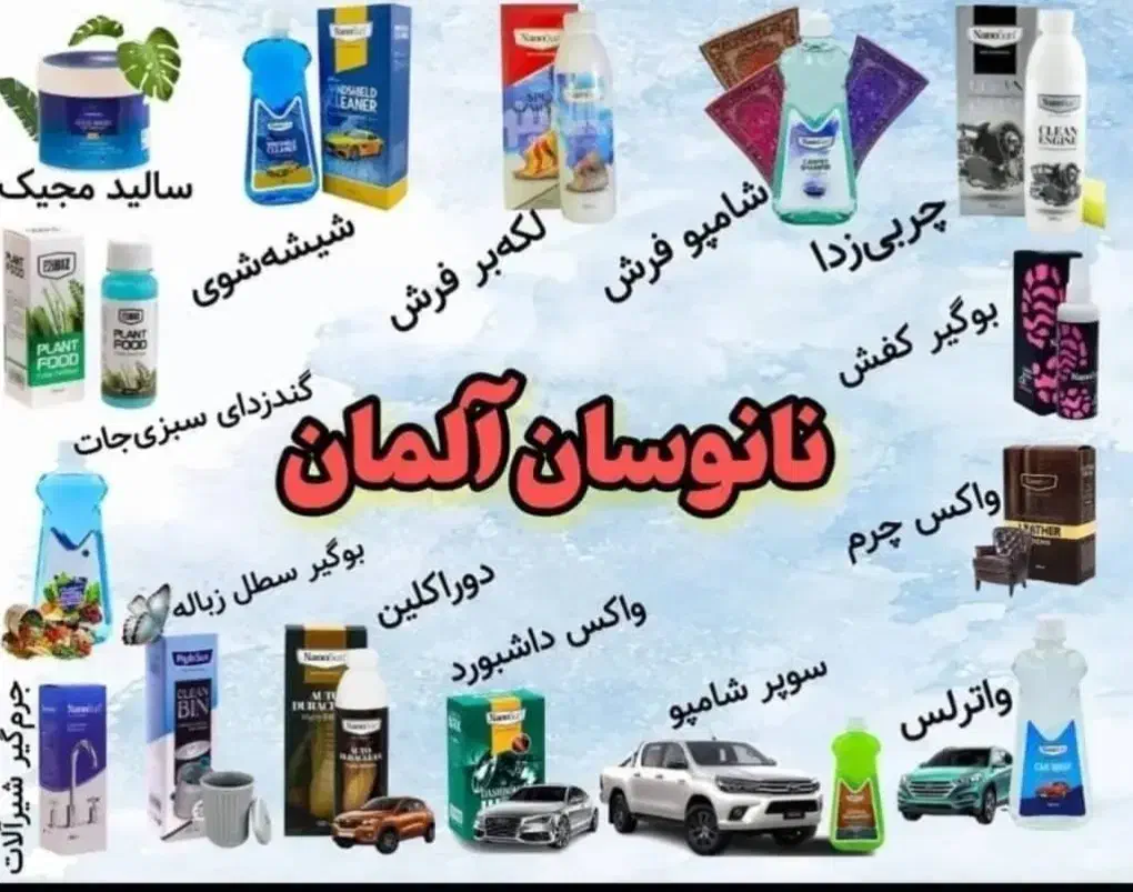 فروش محصولات نانوسان|مواد شوینده و دستمال کاغذی|هفتگل, |دیوار