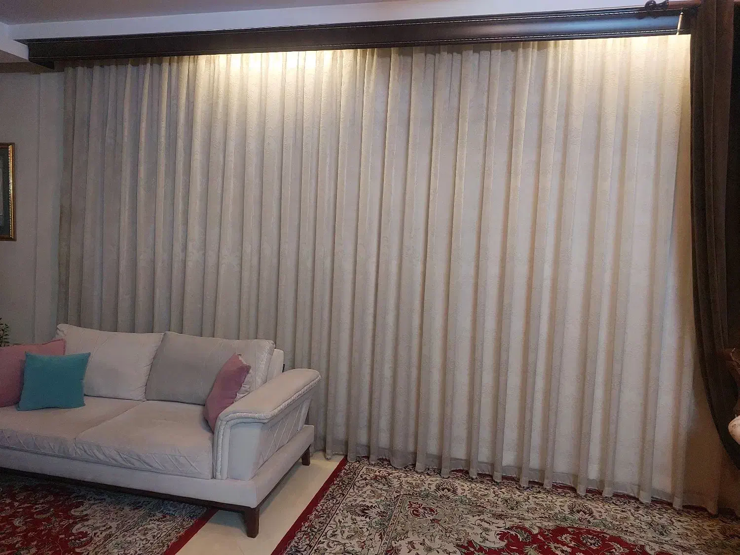 پرده حریر طرحدار و ساده|پرده، رانر، رومیزی|مشهد, تربیت (صدف)|دیوار