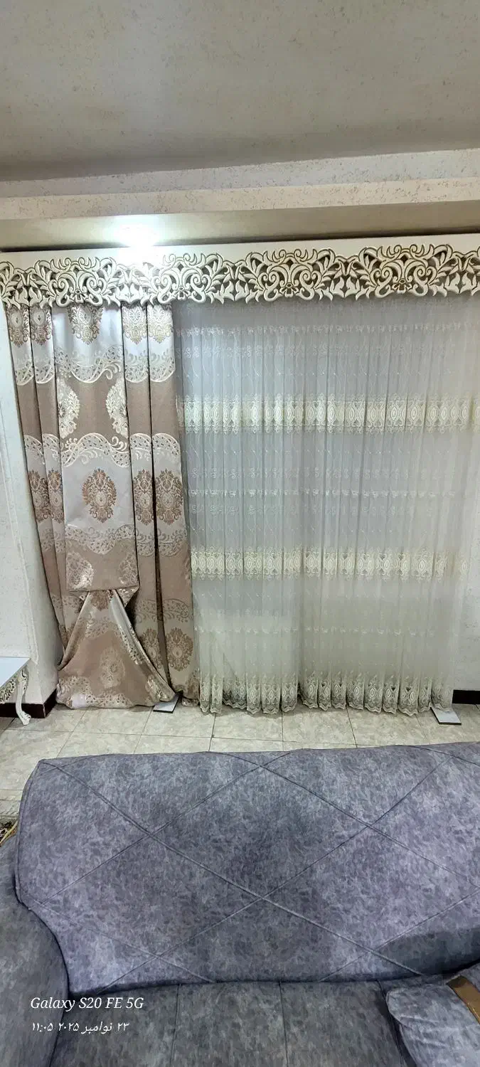 پرده پذیرایی ۲ونیم متری|پرده، رانر، رومیزی|رشت, نخودچر|دیوار