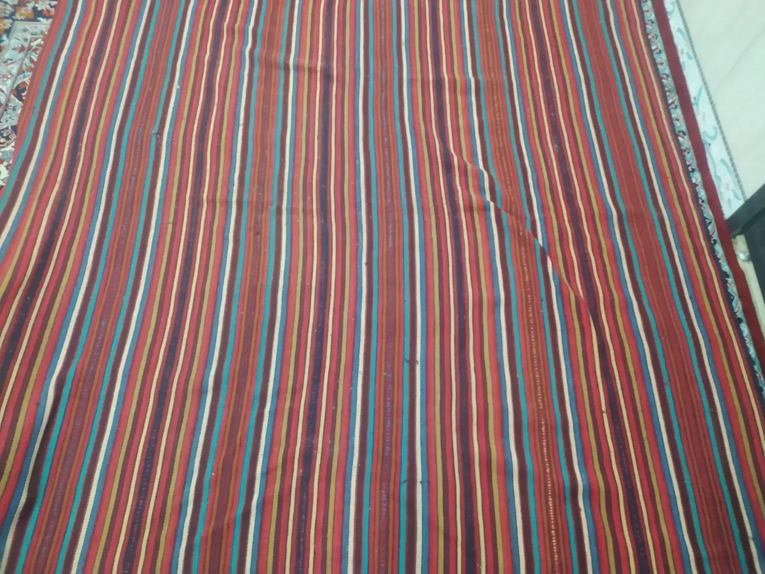 جاجین بافت مهربان ۲۲۰ cm در ۲۲۰cm|گلیم، جاجیم، گبه|همدان, |دیوار