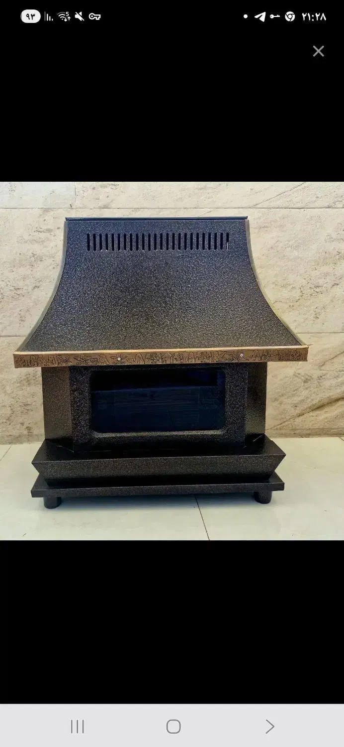 بخاری گازی طرح شومینه در حد نو|بخاری، هیتر، شومینه|سبزوار, قصبه شرقی|دیوار