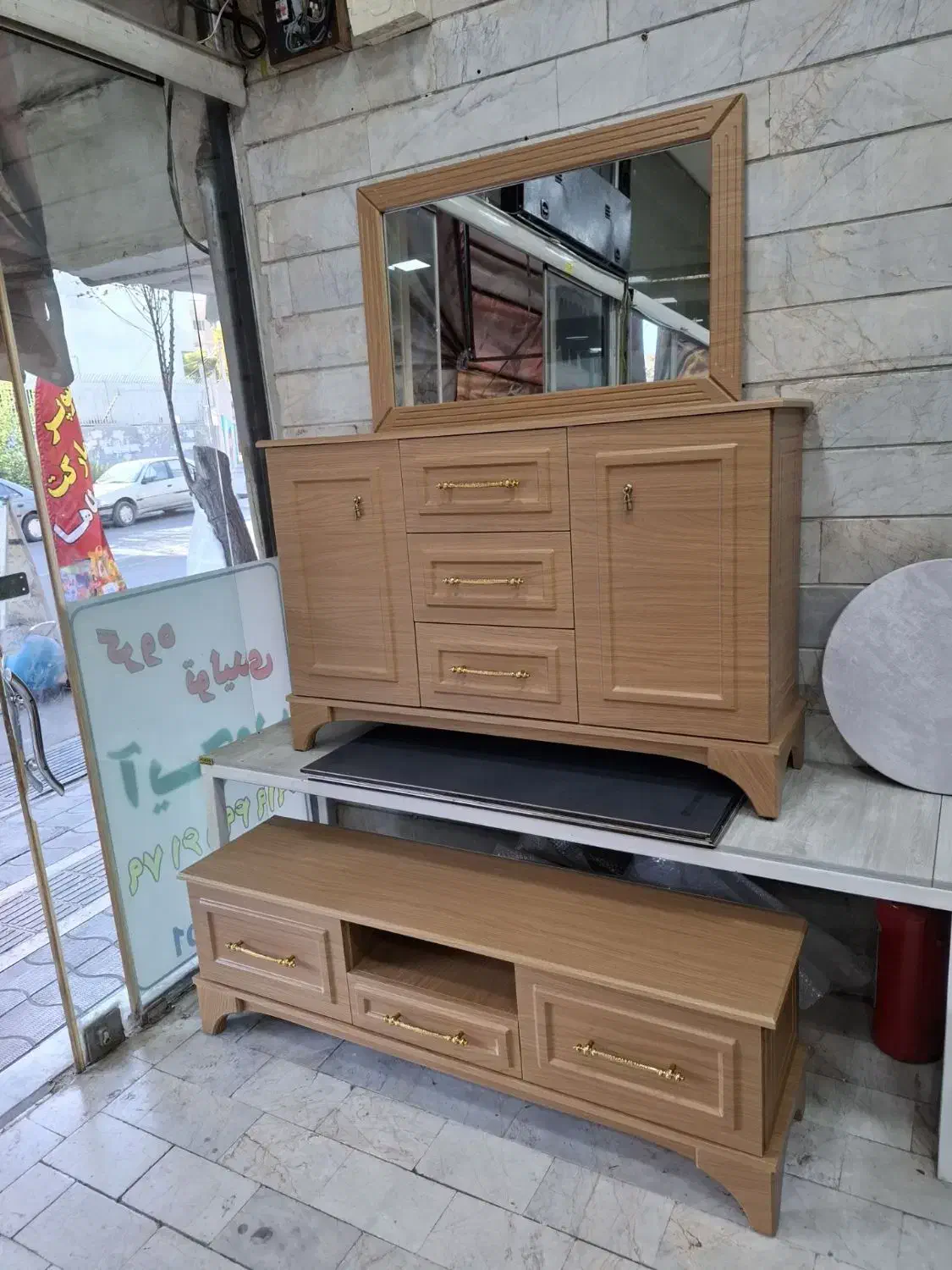 آینه کنسول کد ۲۹۹۰|بوفه، ویترین، کنسول|مشکین‌دشت, |دیوار