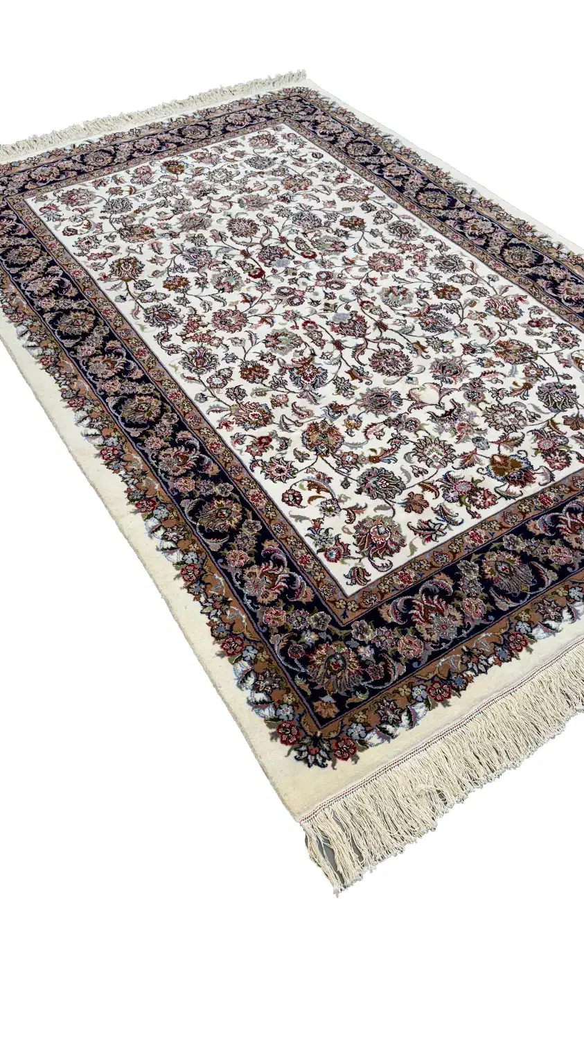 فرش دستباف تک ۶ متری حاشیه سرمه ای|فرش|مشهد, سجاد شهر|دیوار