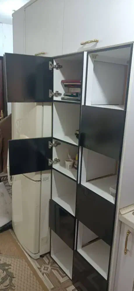 کتابخانه دست ساز، بوفه|کتابخانه، شلف، قفسه‌های دیواری|اسلام‌شهر, شهرک واوان|دیوار