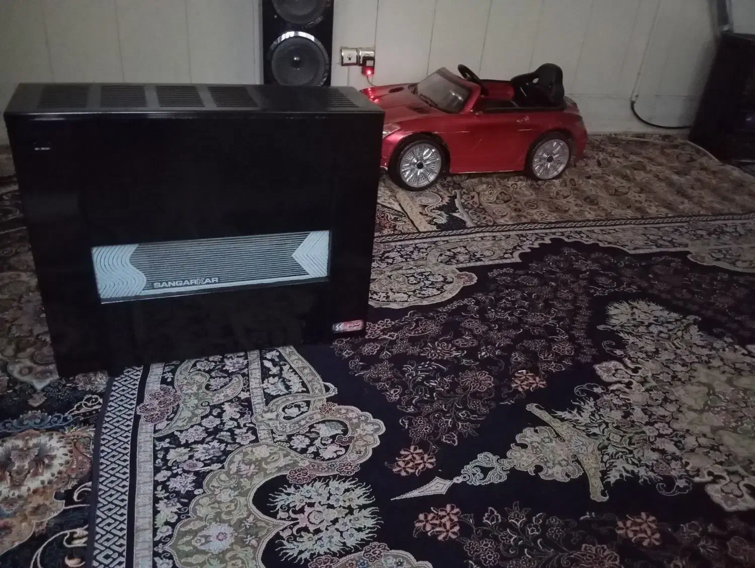 بخاری|بخاری، هیتر، شومینه|قم, وادی السلام|دیوار