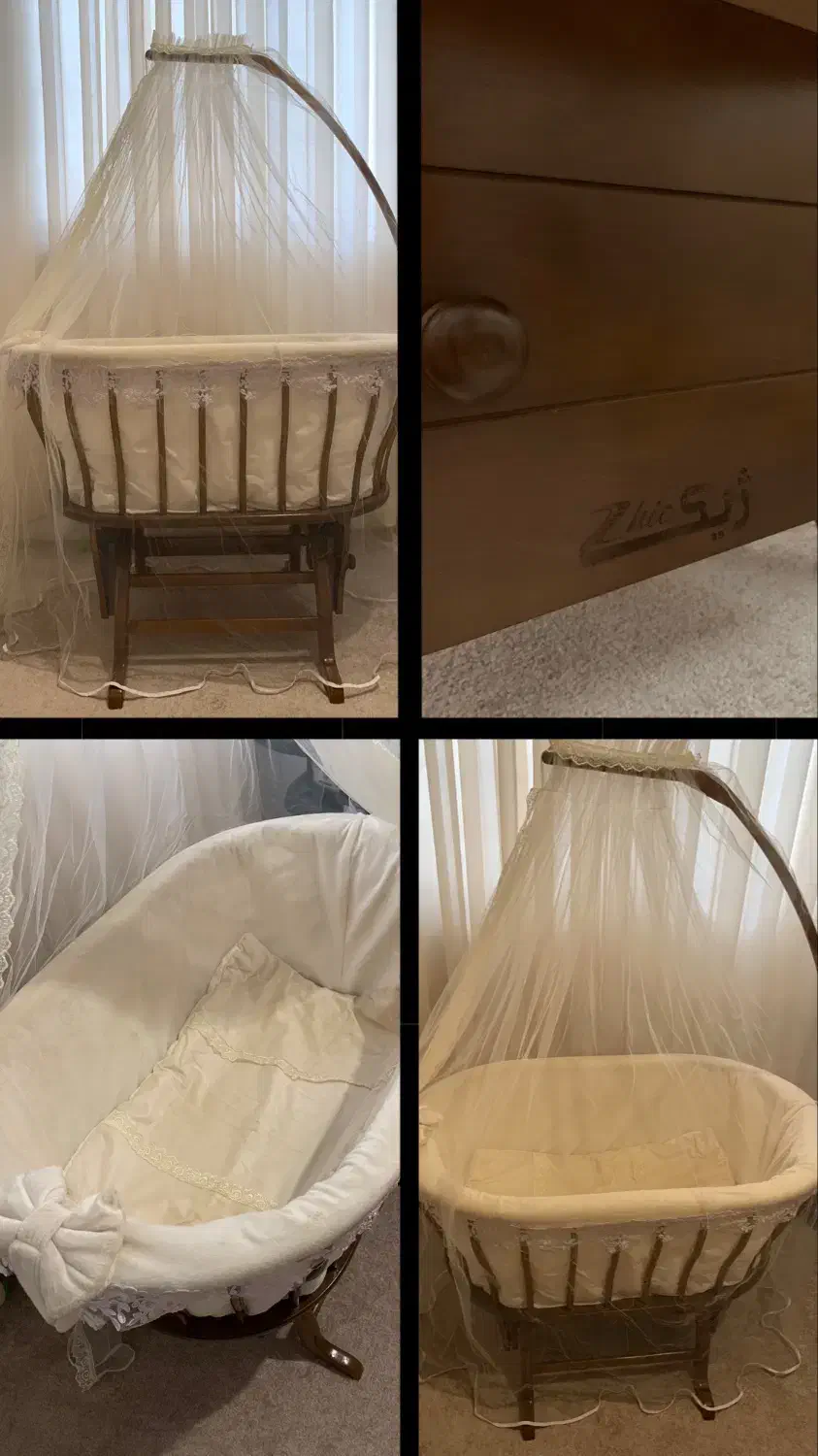 گهواره کنار تخت مادر|تخت و صندلی بچه|قائمشهر, |دیوار