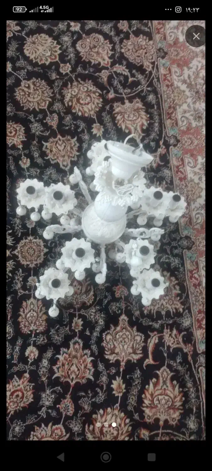 لوسترسفید۱۰شاخه|لوستر و چراغ آویز|ورامین, ورامین|دیوار