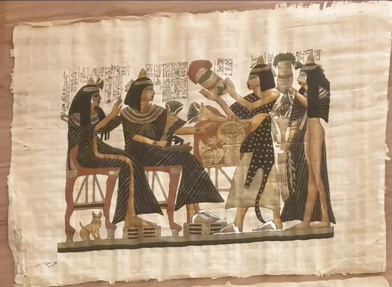 فروش ۴ عدد تابلو پاپیروس قدیمی|تابلو، نقاشی، عکس|تهران, چیذر|دیوار