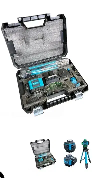 تراز لیزری ماکیتا ۳۶۰ درجه نور سبز با متعلقات کامل|ابزارآلات|گنبد کاووس, |دیوار