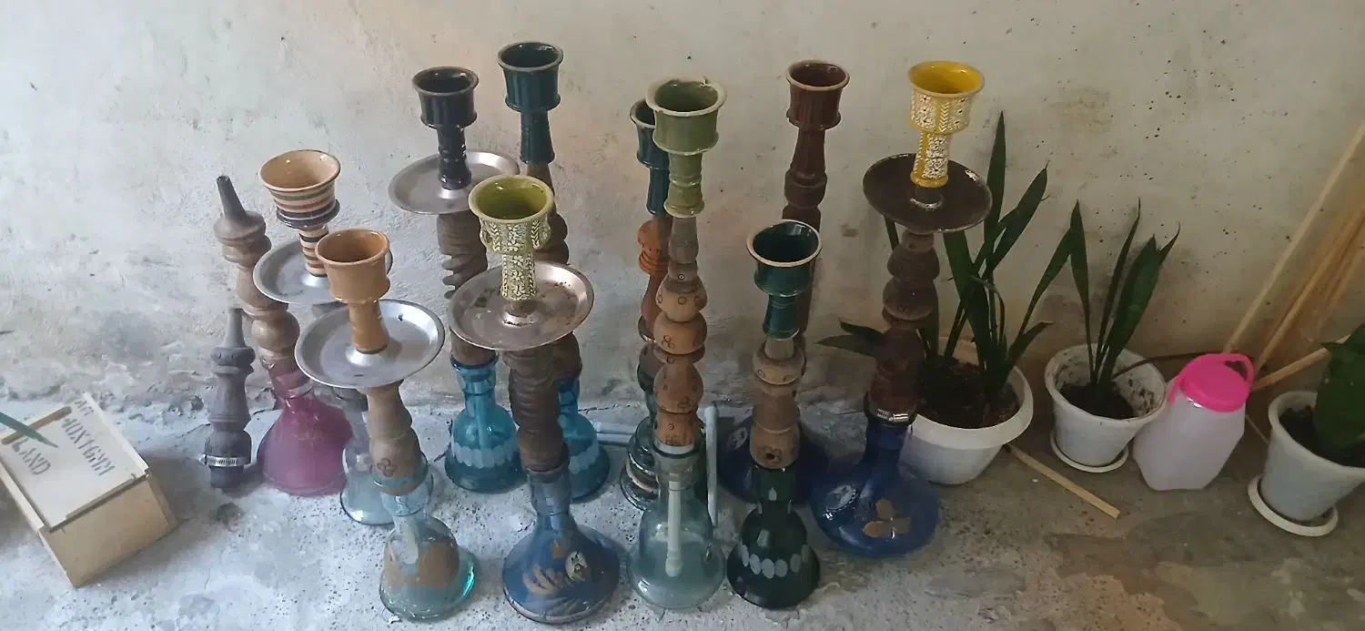 ۱۱تا قلیان تنه گردو کامل|کلکسیون و سرگرمی|رشت, حومه رشت|دیوار