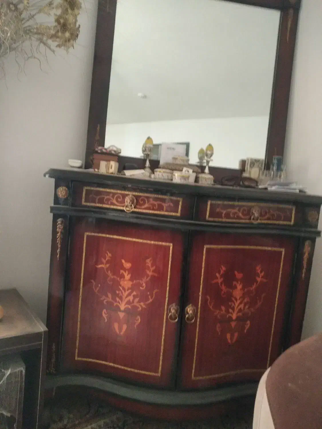 میز کنسول و آینه منبت کاری شده|بوفه، ویترین، کنسول|پردیس, فاز ۳|دیوار