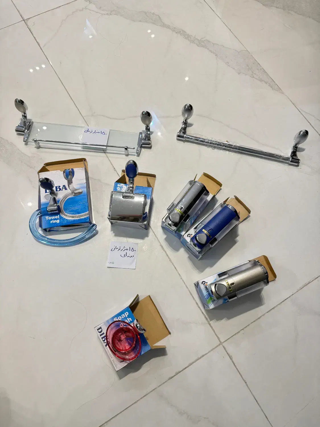 جا دستمالی و جا صابونی و جا مسواکی دیبا|لوازم سرویس بهداشتی|تنکابن, |دیوار