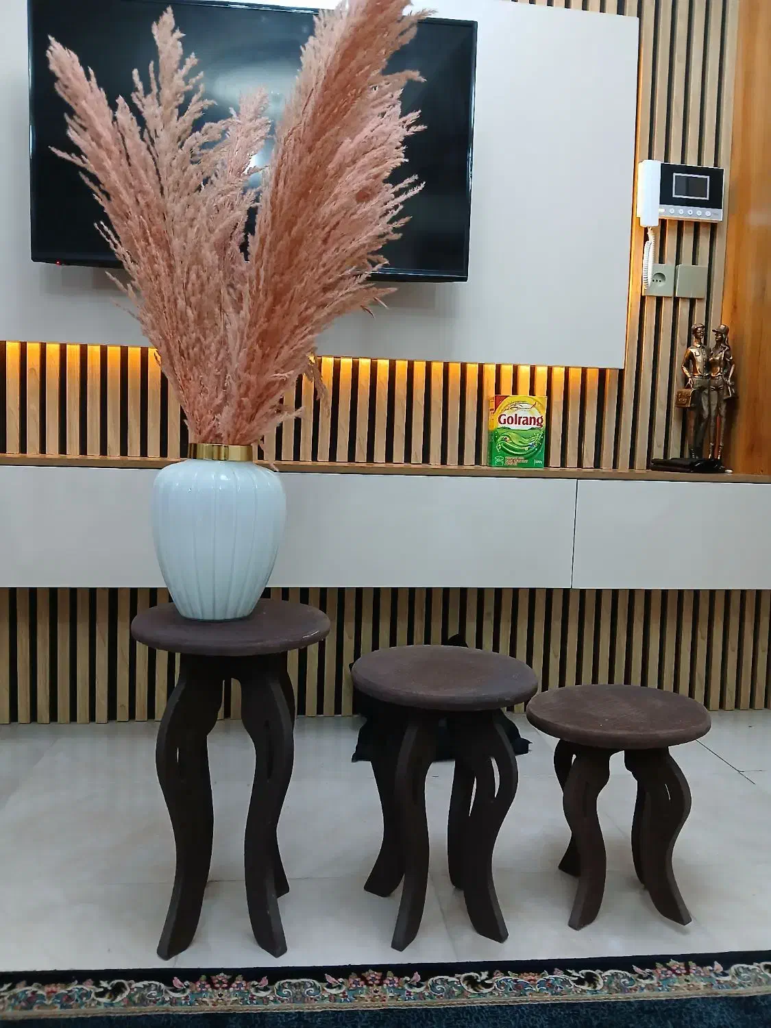 میز سه تایی چوبی|مبلمان خانگی و میز عسلی|رشت, یخسازی|دیوار