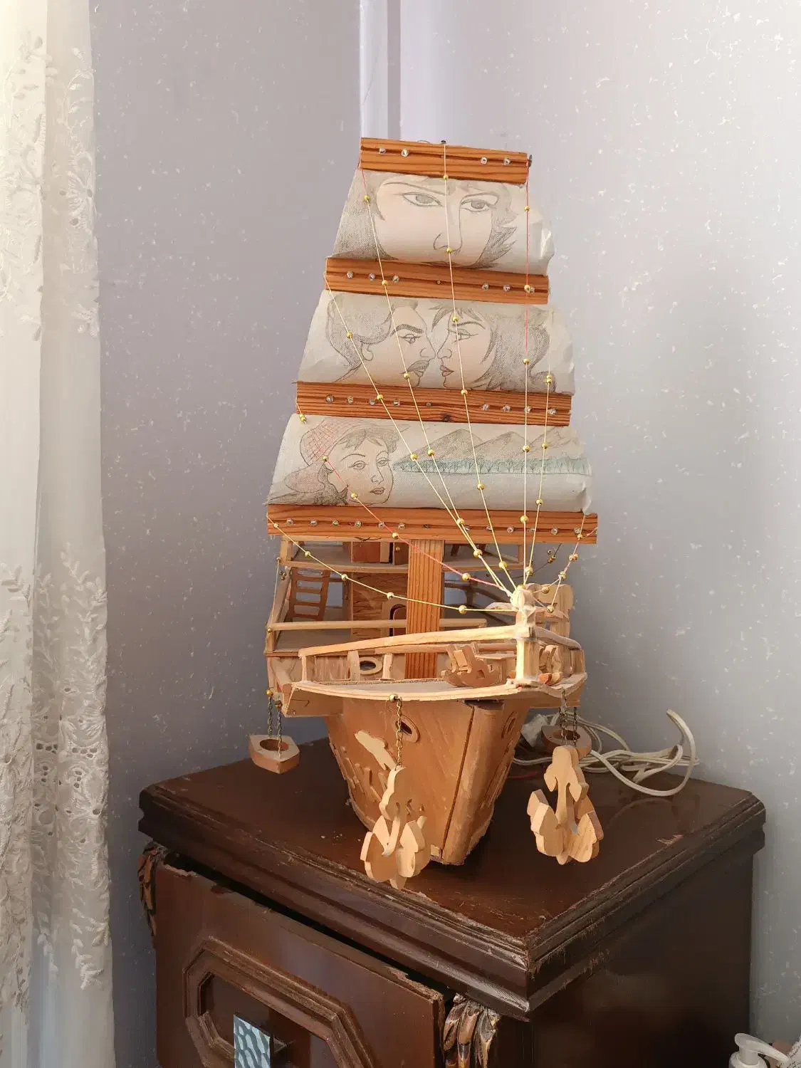 کشتی وچراغ خواب صنایع دستی|چراغ خواب و آباژور|مشهد, امیریه|دیوار