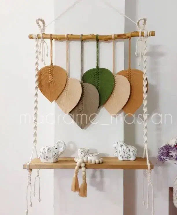 انواع شلف و دیوارکوب زیبای مکرومه ای|صنایع دستی و سایر لوازم تزئینی|بروجرد, |دیوار