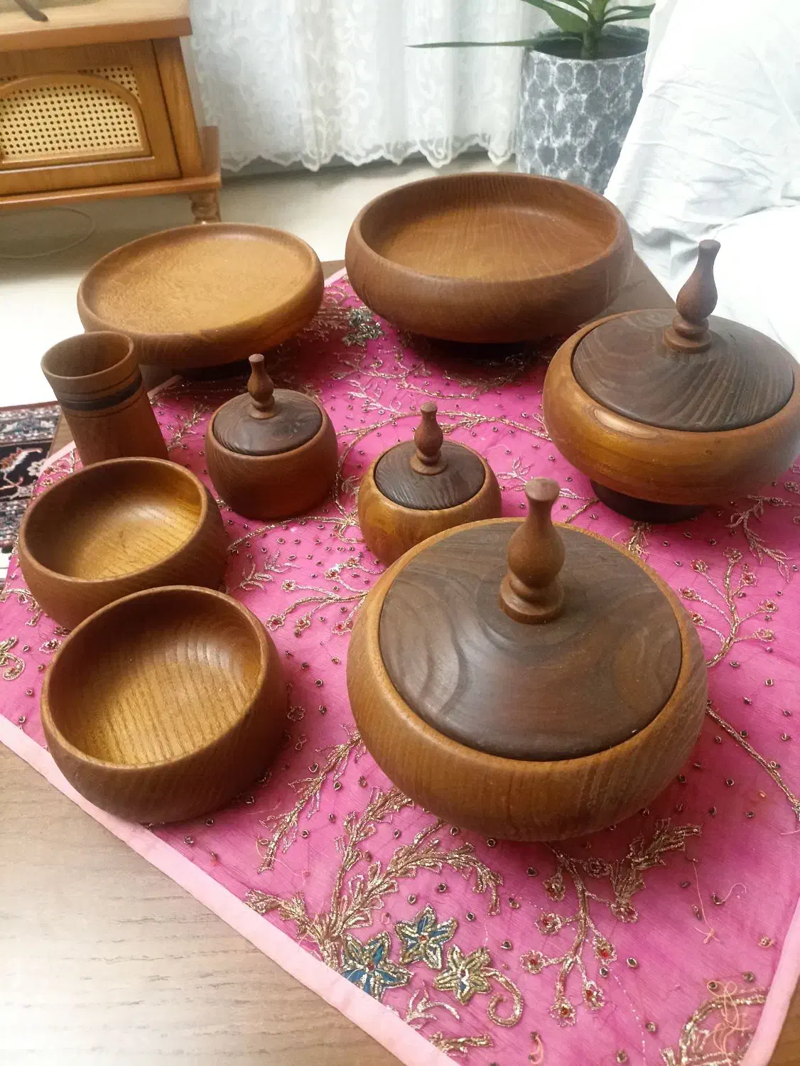 ست پذیرایی چوبی(سنجد و توت)|صنایع دستی و سایر لوازم تزئینی|زنجان, |دیوار