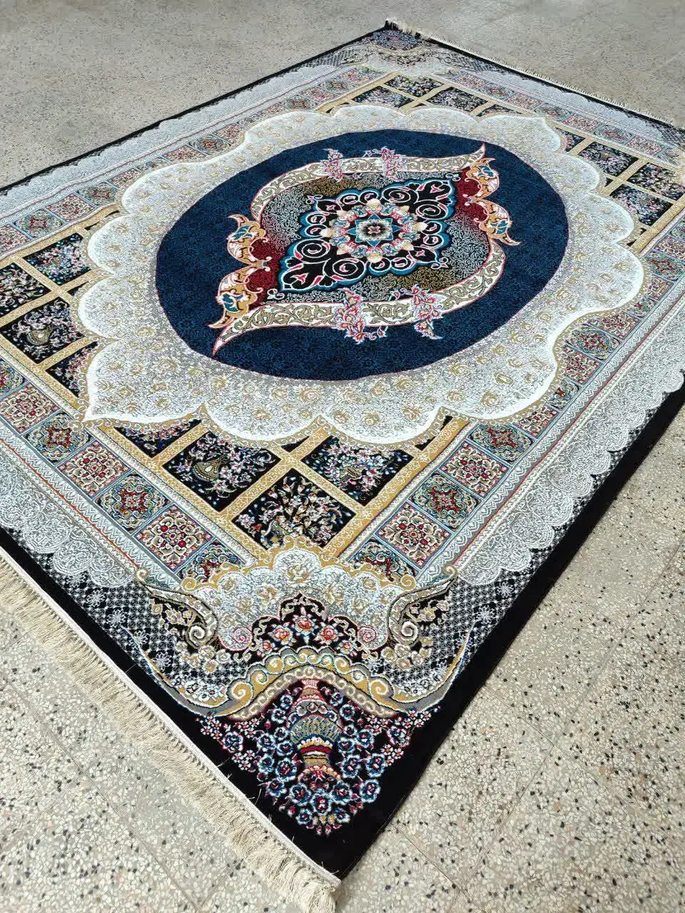 فرش نقشه مانلی سرمه ۱۲ - ۹ - ۶ متری نو|فرش|مهاباد (آذربایجان غربی), |دیوار