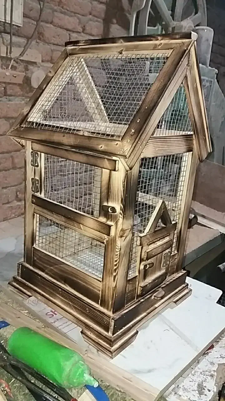 قفس چوبی دستساز  عروس هلندی سهره وقناری|لوازم جانبی حیوانات|اردبیل, |دیوار