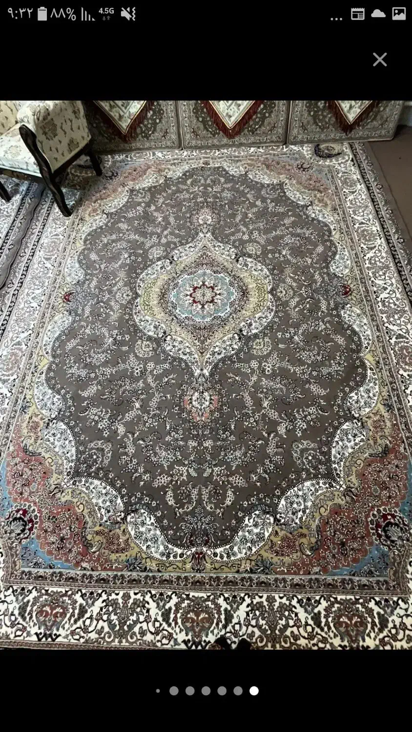 فرش جفت کرم شکلاتی|فرش|ساوه, |دیوار