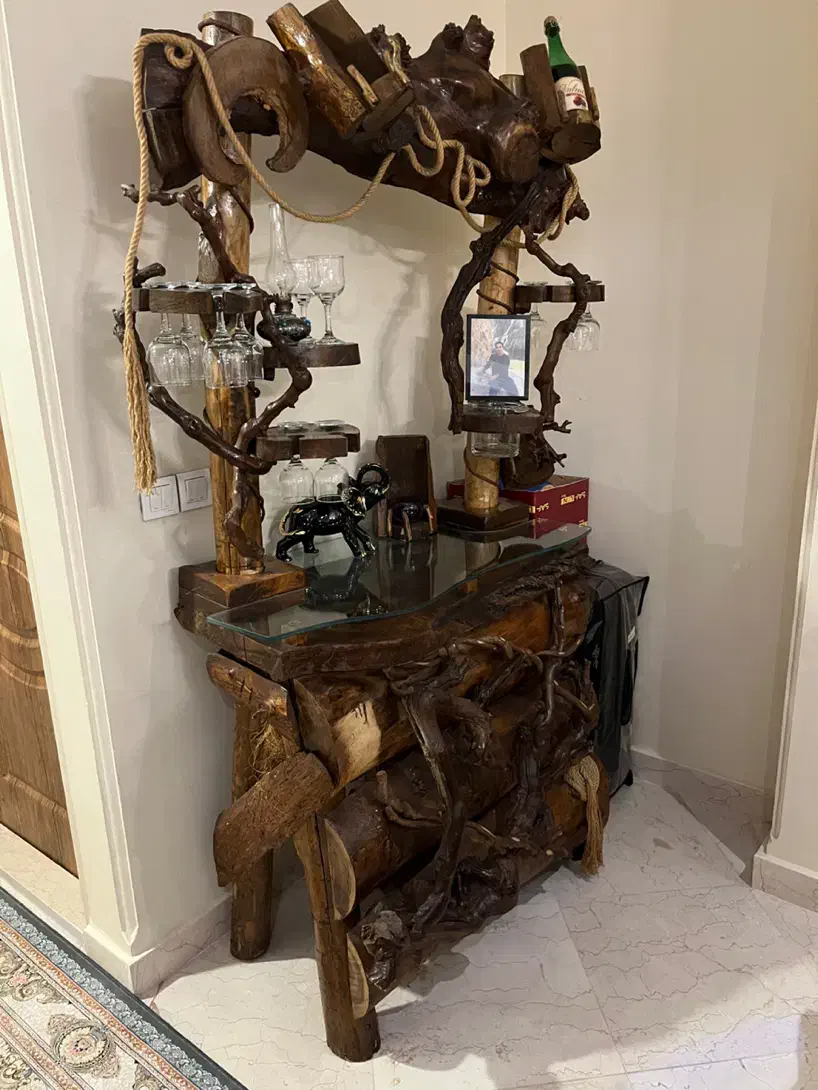 بار و تابلو چوب با طرح خاص|بوفه، ویترین، کنسول|تهران, قلهک|دیوار