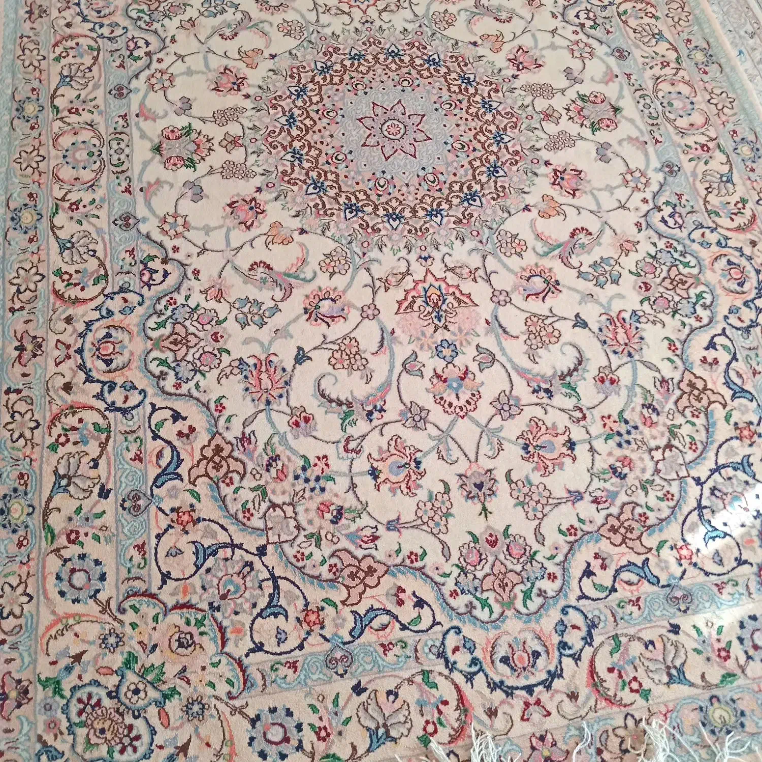 قالیچه نو نقشه اصفهان درجه یک|فرش|اصفهان, ملک|دیوار