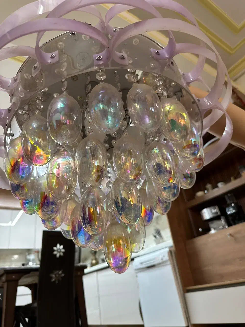 لوستر کریستالی ریموت دار|لوستر و چراغ آویز|کرمان, |دیوار