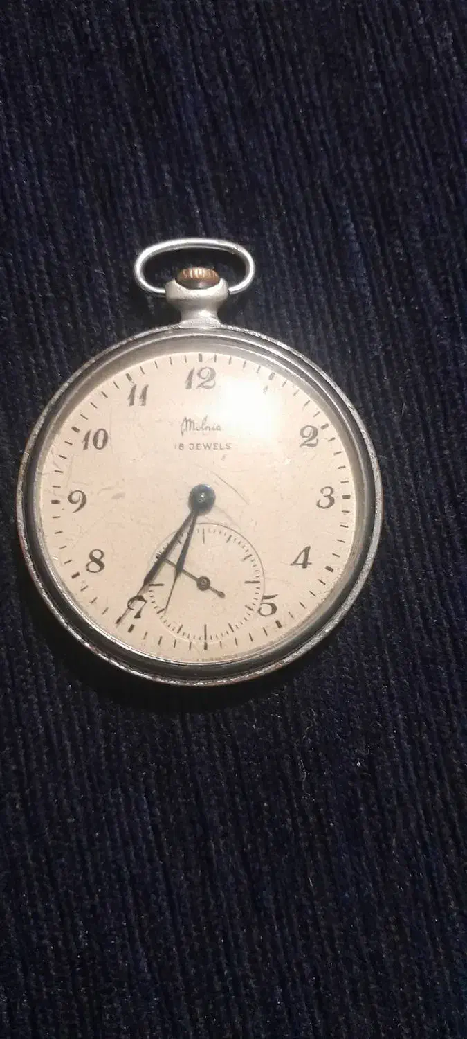 ساعت جیبی روسی عتیقه قدمت بالا چرخ دنده روکش طلا|کلکسیون اشیاء عتیقه|بروجرد, |دیوار