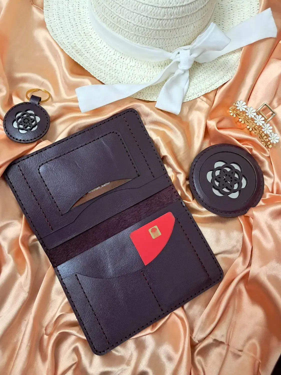 ست کیف مدارک،جاکلیدی و آینه چرم|کیف، کفش، کمربند|تبریز, |دیوار