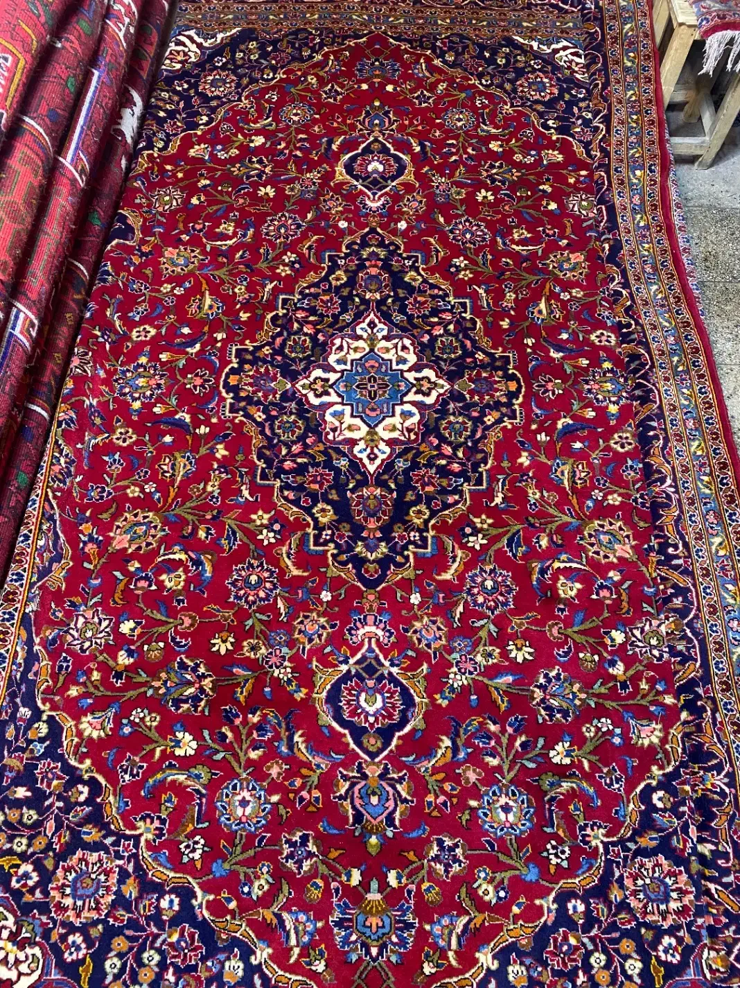 فرش ۹متری کاشان|فرش|بناب, |دیوار