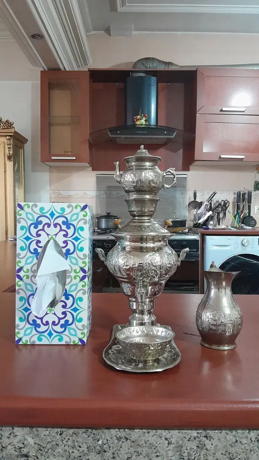 سماور دکوری ارتفاع ۳۴ سانت|کلکسیون اشیاء عتیقه|دورود, |دیوار