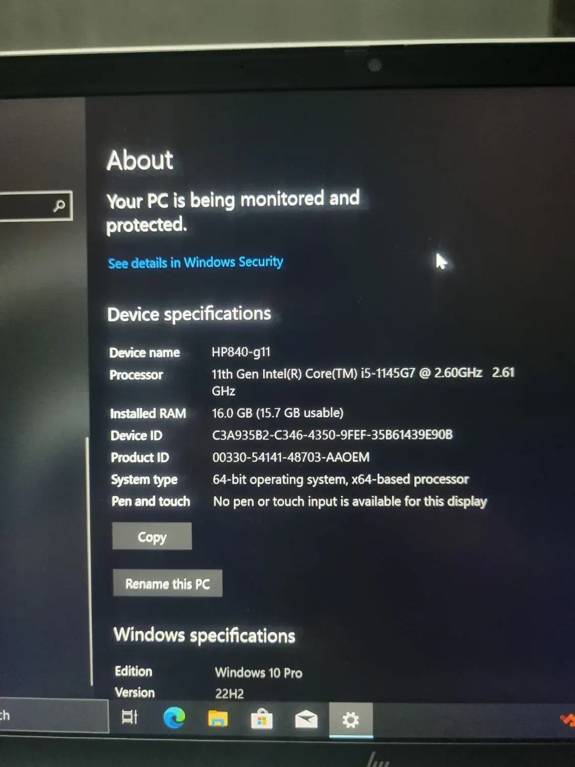 لپتاپ hp 840 g8 نسل 11|رایانه همراه|فردیس, فردیس|دیوار