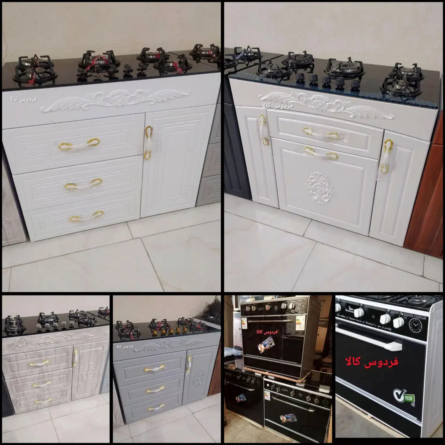 اجاق گاز طرح فر لعاب و کابینت رویه شیشه و استیل|اجاق گاز و لوازم برقی پخت‌وپز|گرگان, |دیوار