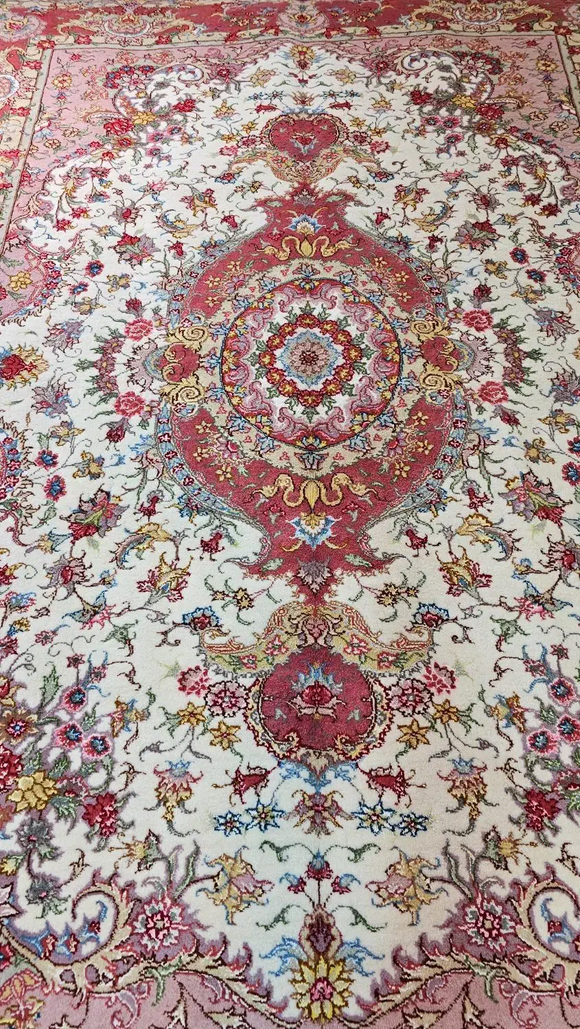 دستباف خطیبی ۹متری بسیار زیبا|فرش|تبریز, |دیوار