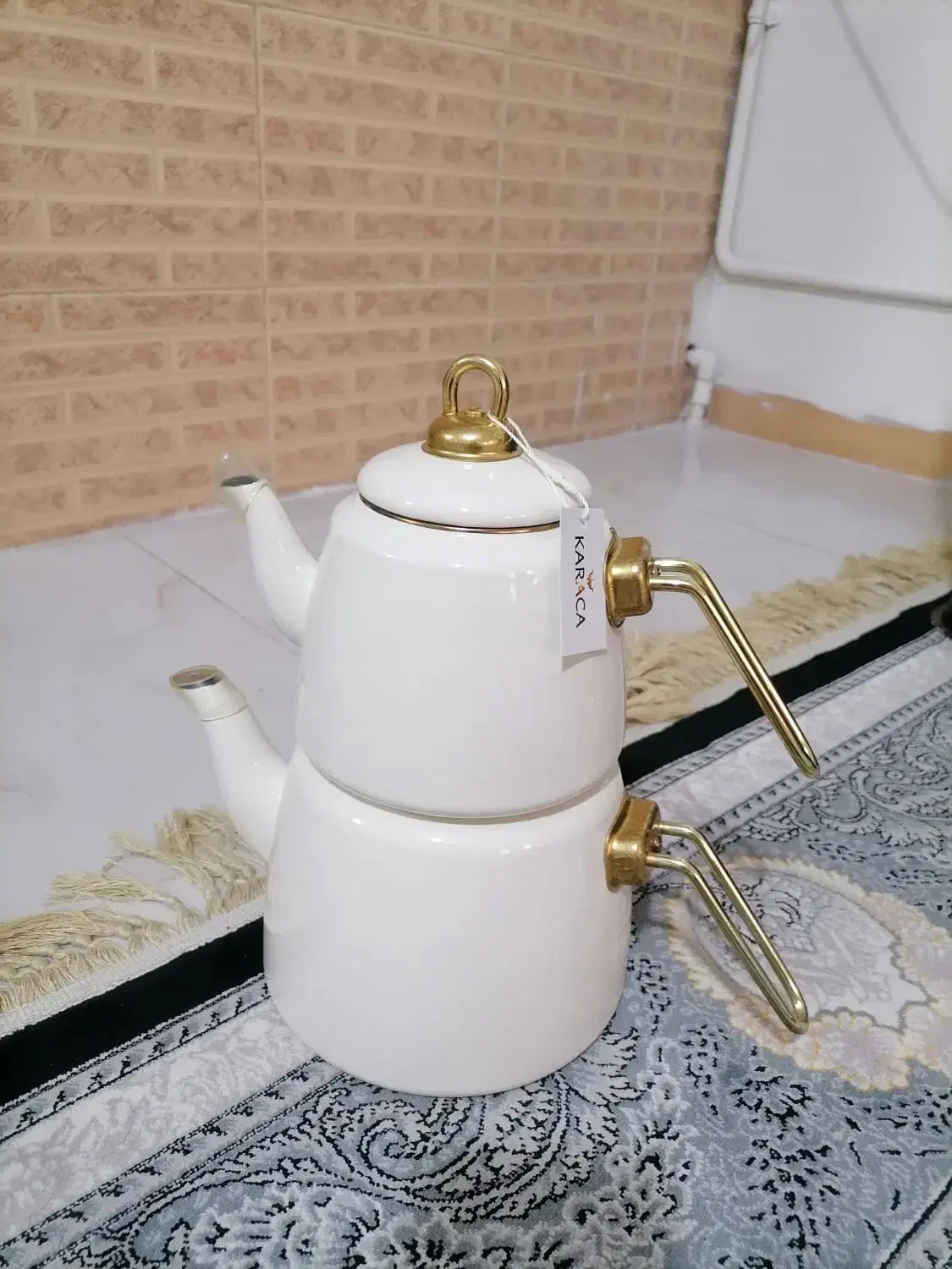 کتری قوری دسته طلایی|قوری، کتری، قهوهساز دستی|فردیس, شهرک ۱۱۰|دیوار