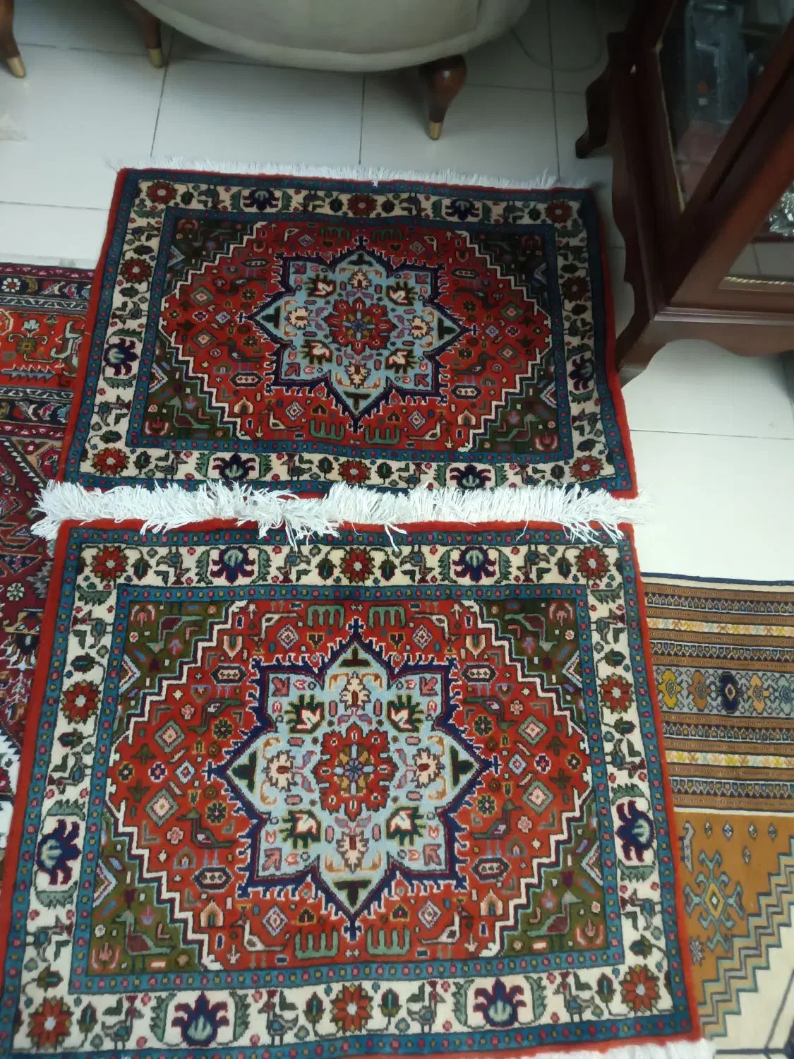 فرش|پشتی|تبریز, |دیوار