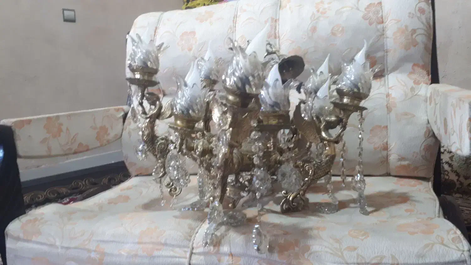 لوستر و کتیبه پرده|لوستر و چراغ آویز|خزل, |دیوار