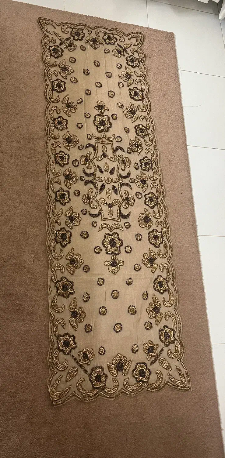 رومیزی سنگ دوزی شده|پرده، رانر، رومیزی|بیرجند, |دیوار