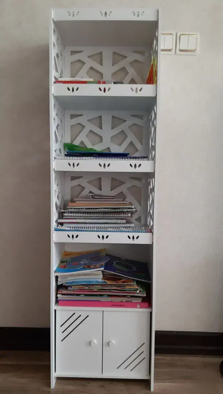 شلف کتابخانه|کتابخانه، شلف، قفسه‌های دیواری|قم, بنیاد|دیوار