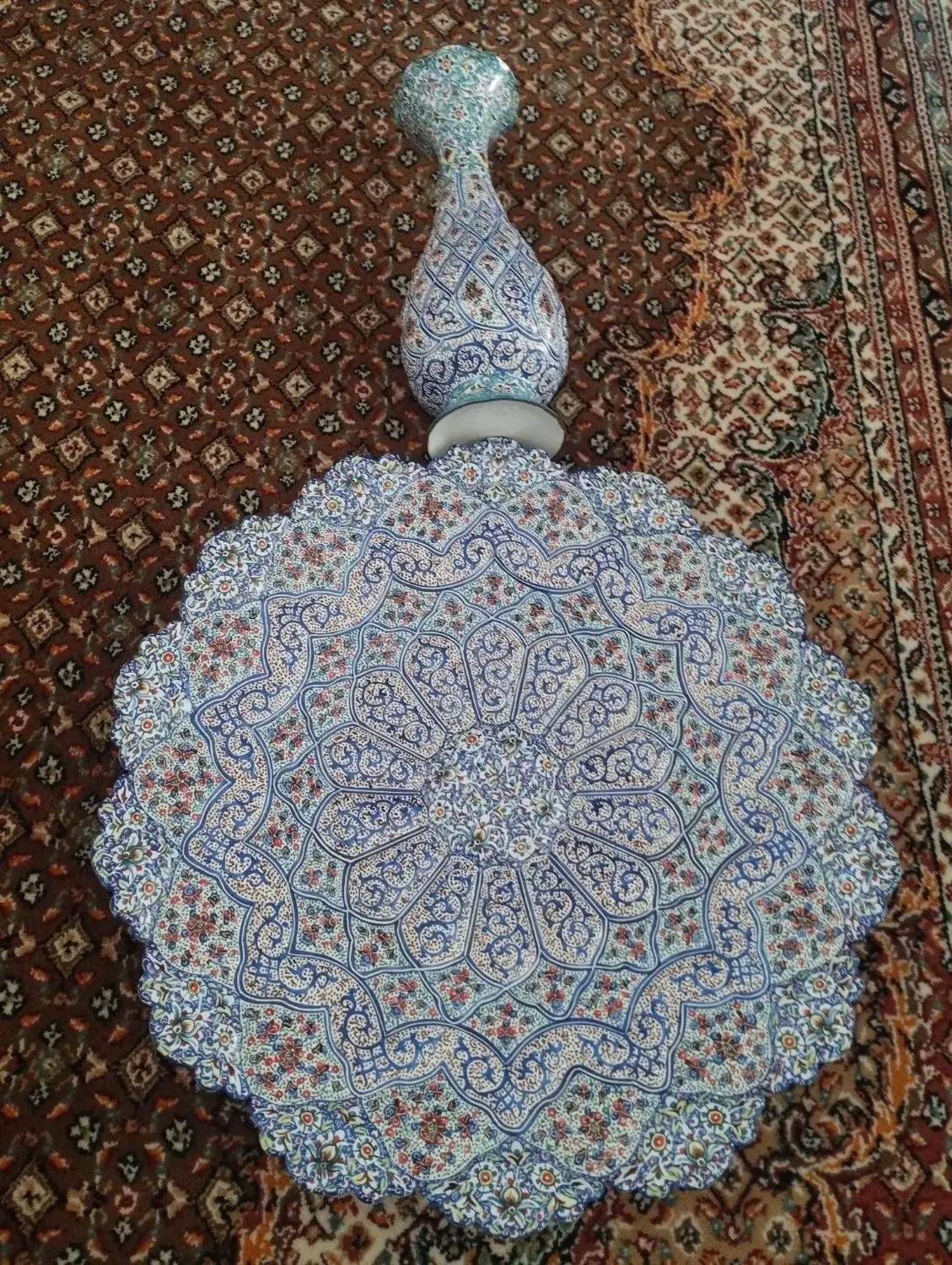 گلدان میناکاری نقش پرداز|صنایع دستی و سایر لوازم تزئینی|تهران, جوانمردان (اندیشه)|دیوار