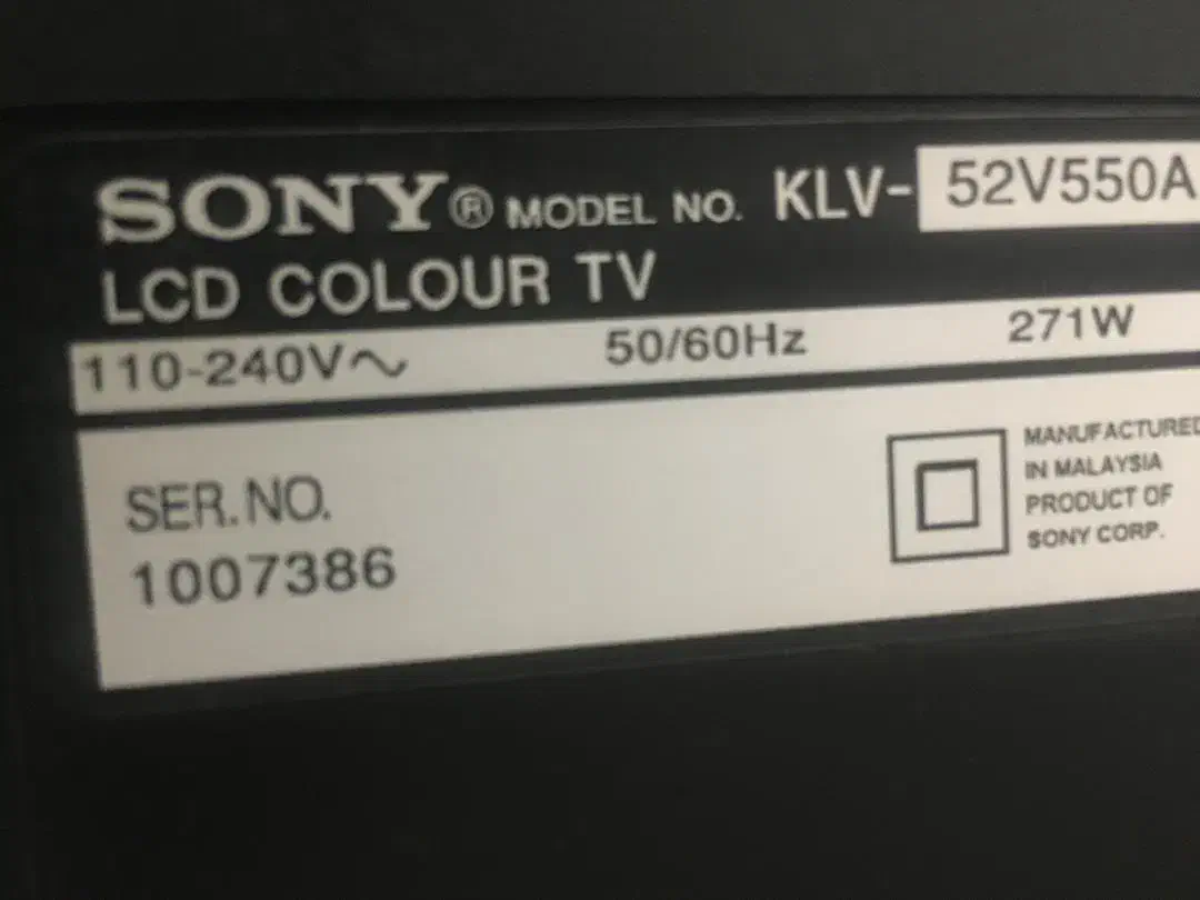 فروش تلویزیون سوخته سونی ۵۲|تلویزیون و پروژکتور|تهران, شاهین|دیوار