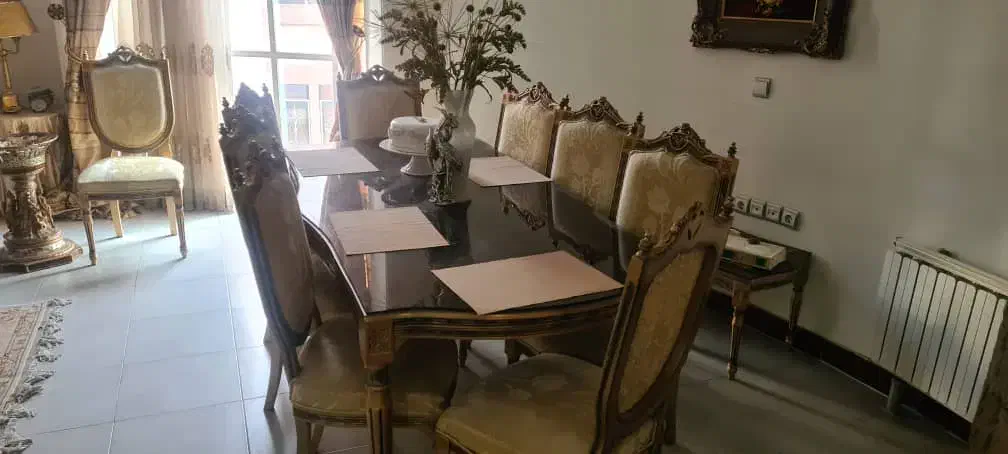 میز ناهارخوری ۸ نفره|میز و صندلی غذاخوری|ساری, |دیوار