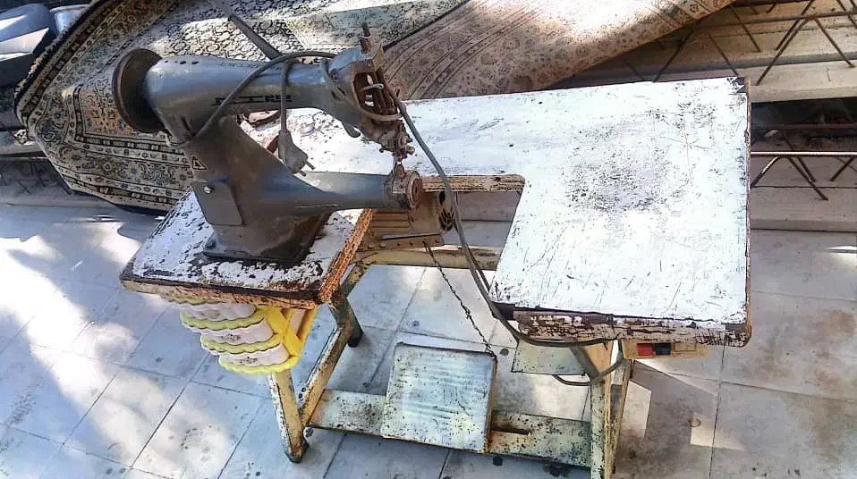 چرخ چرم دوری و راسته دوری|چرخ خیاطی و ریسندگی|ارزوئیه, |دیوار