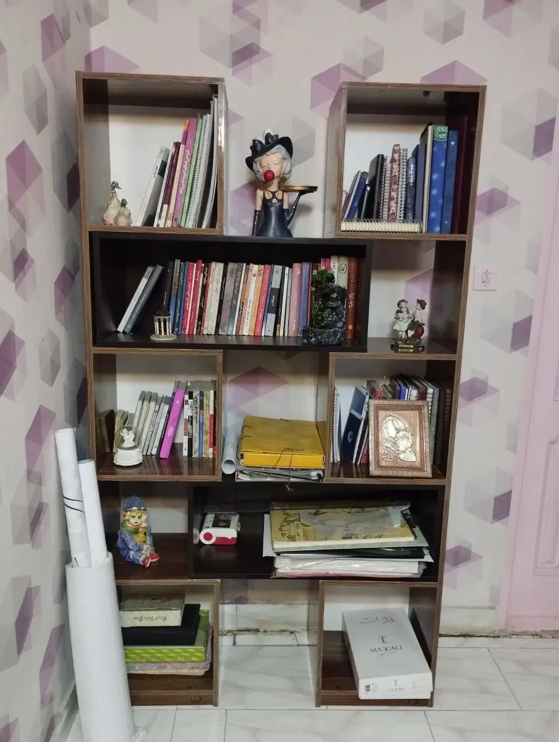 کتابخانه|کتابخانه، شلف، قفسههای دیواری|تبریز, |دیوار