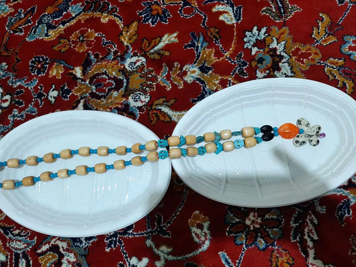 گردنبند فیروزه وچوب|بدلیجات|سنندج, |دیوار