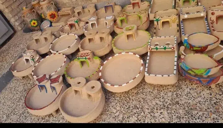 منقل گلی خوش طرح و رنگ|صنایع دستی و سایر لوازم تزئینی|بندر ماهشهر, |دیوار