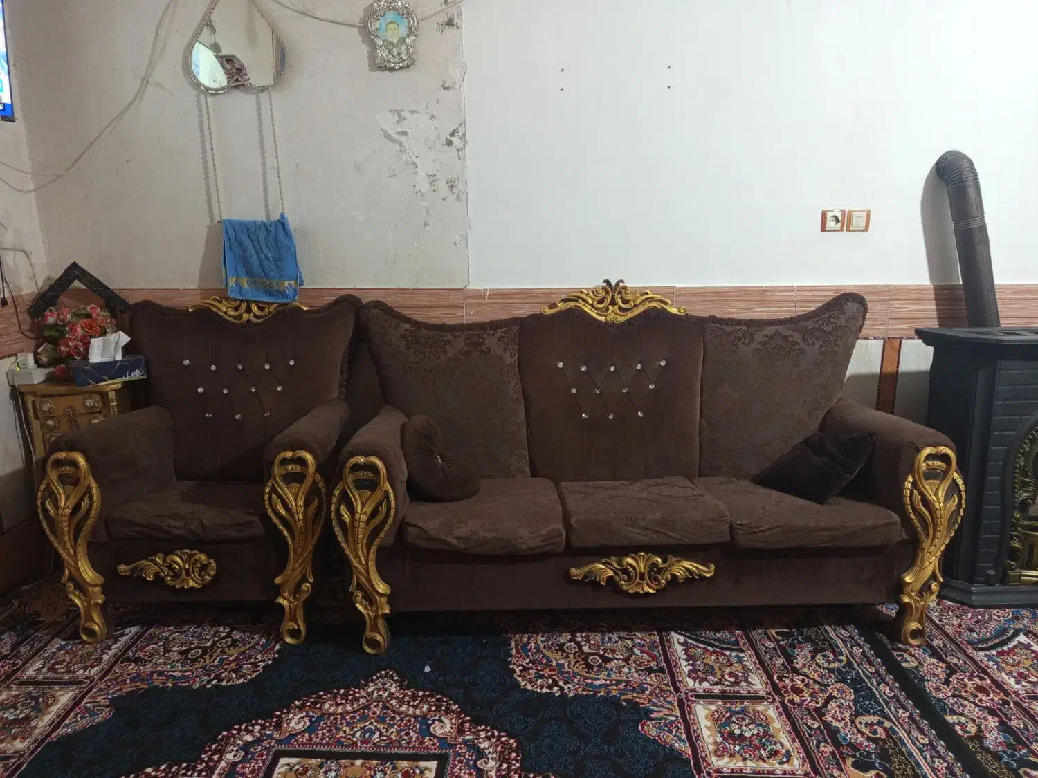 میز صندلی|مبلمان خانگی و میز عسلی|زاهدان, |دیوار