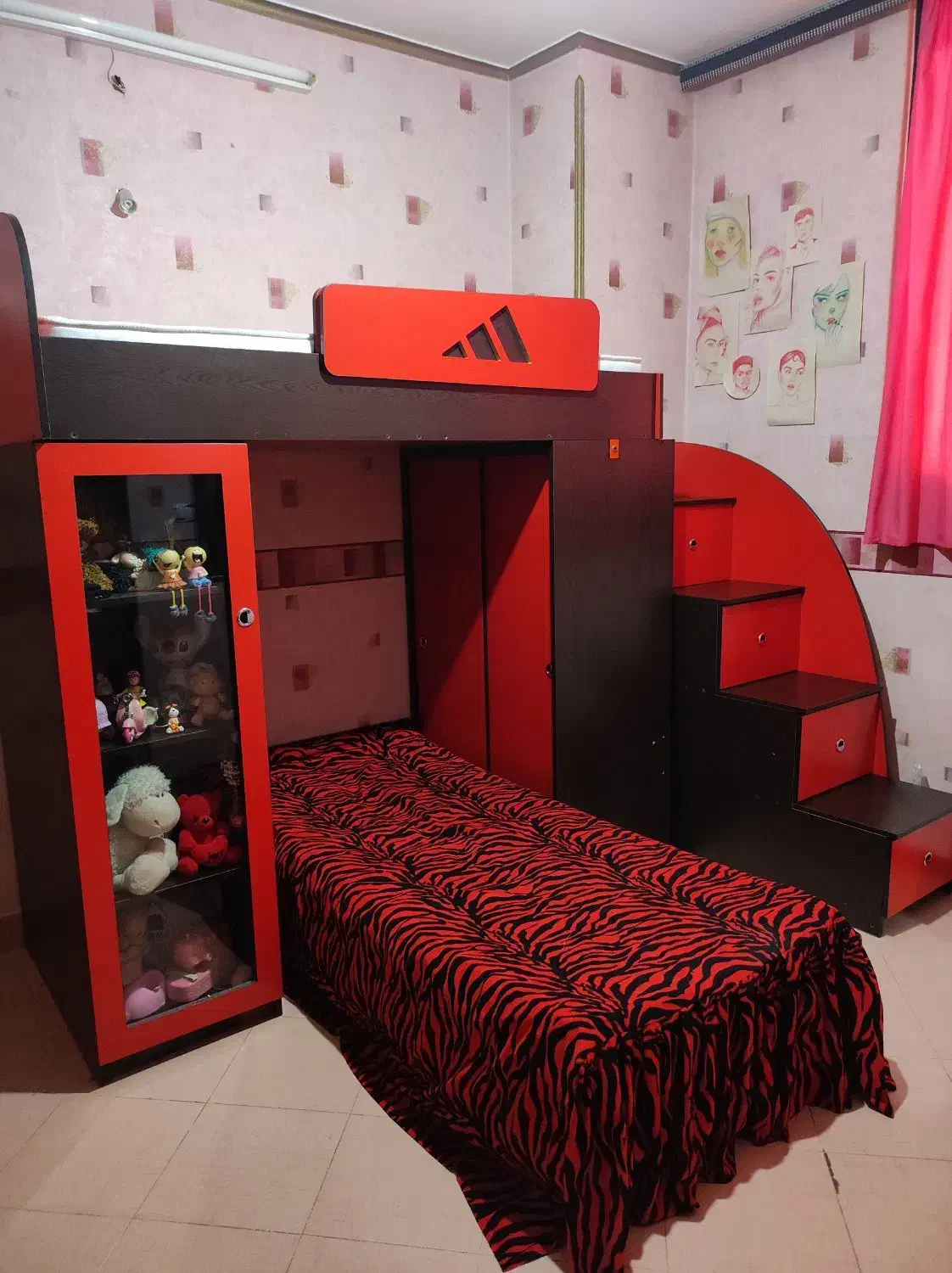 تخت و کمد کم جا|تخت و سرویس خواب|سمنان, |دیوار