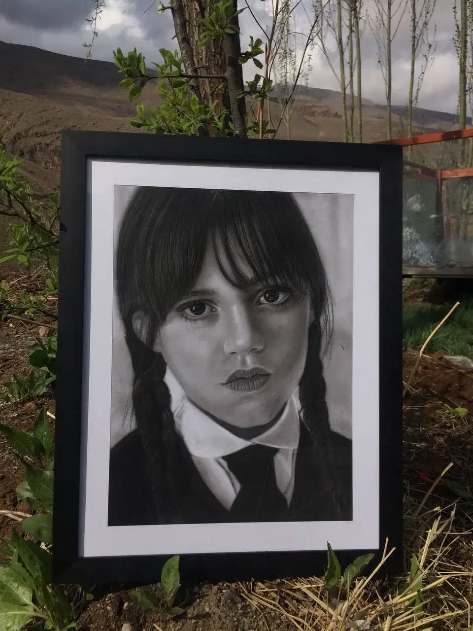 سفارش نقاشی سیاه قلم|تابلو، نقاشی، عکس|قم, شهرک قدس|دیوار