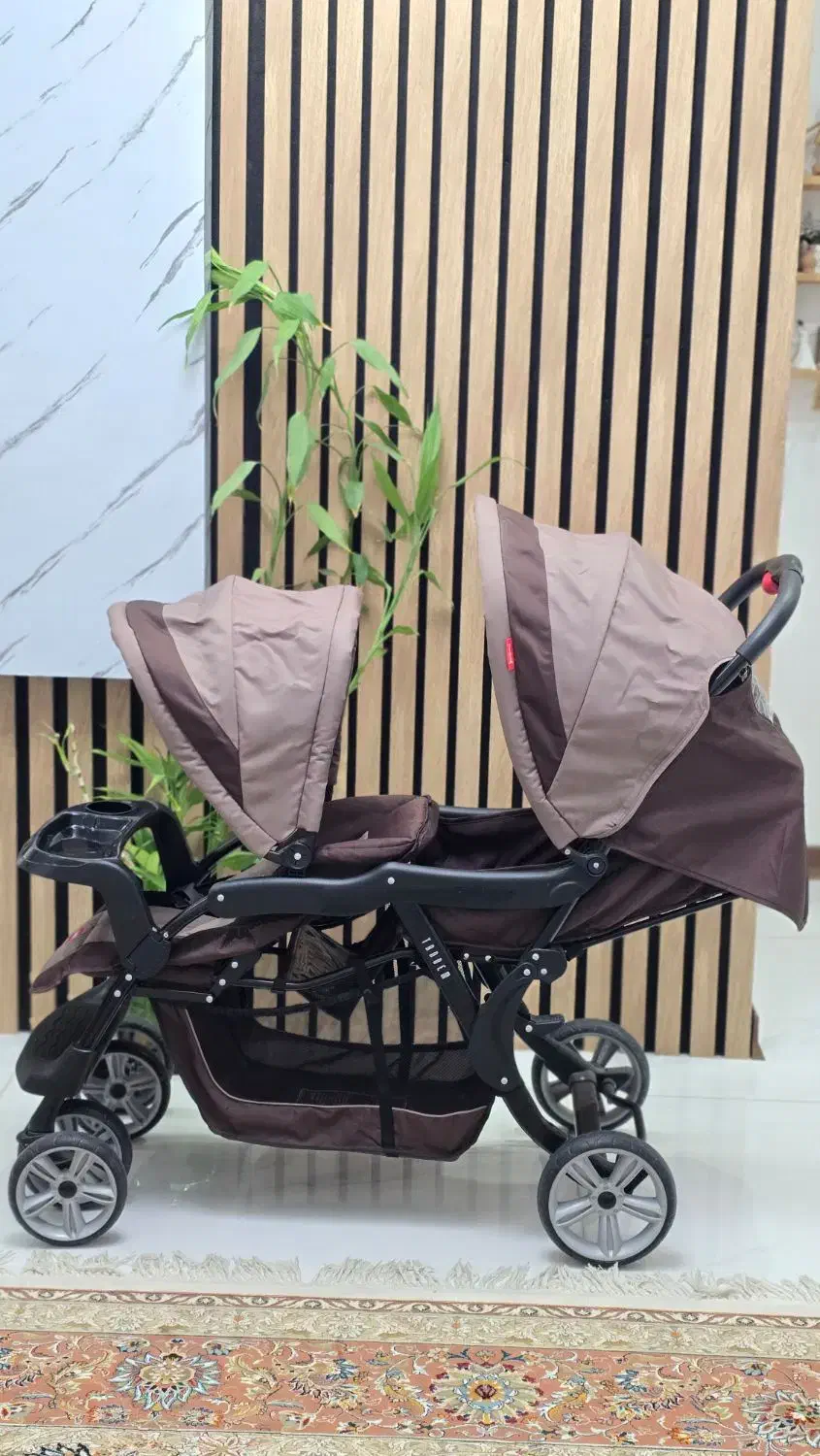 کالسکه دوقلو|کالسکه و لوازم جانبی|کرج, باغستان|دیوار